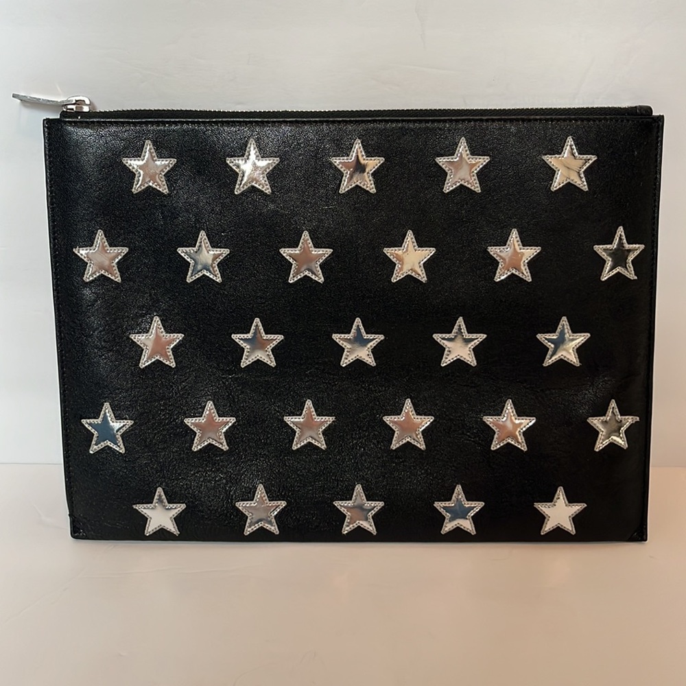 NEW Yves Saint Laurent Star Unisex Leather Clutch Bag
